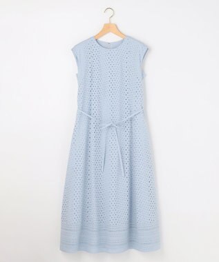 組曲 【先行予約】エンブロイダリーレース ワンピース クラウディブルー系
