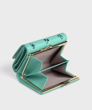 Paul Smith カラードゥードゥル ３つ折りがま口財布 ミントグリーン