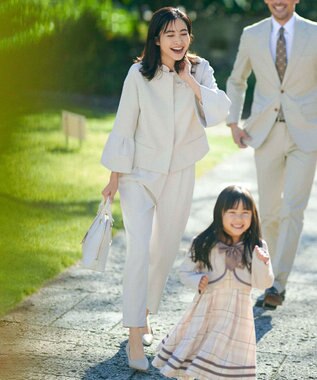 組曲 S 【KUMIKYOKU NAVY】コンフォータブルドレープ ラップパンツ アイボリー系