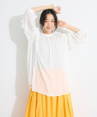 CRAFT STANDARD BOUTIQUE ヴィンテージボイルショルダータックブラウス White