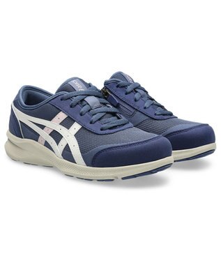 ASICS WALKING ハダシウォーカー レディース 3E相当 ネイビーブルー×オフホワイト
