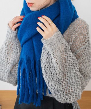 WEGO ワイドフリンジストール ブルーその他