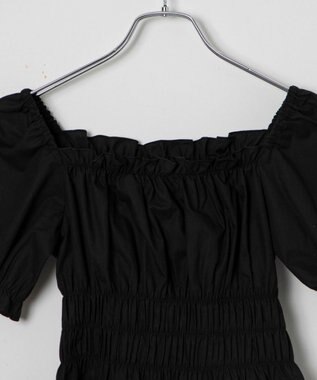 WEGO オフショルシャーリングブラウス ブラック