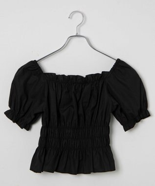 WEGO オフショルシャーリングブラウス ブラック