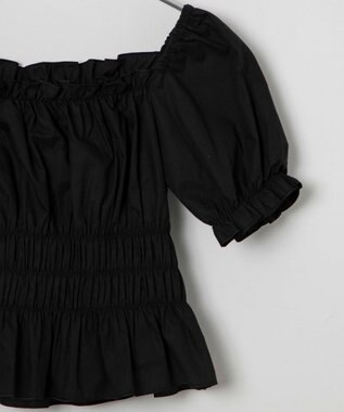 WEGO オフショルシャーリングブラウス ブラック