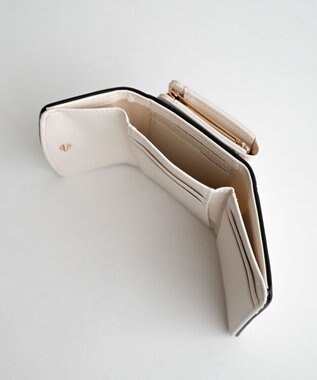 WEGO パイピングガマ口ウォレット ホワイト