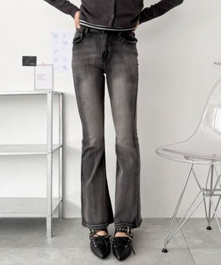 WEGO レースアップポインテッドシューズ ブラック