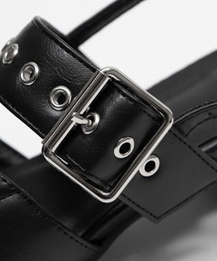 WEGO レースアップポインテッドシューズ ブラック