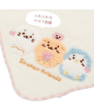 Mother garden しろたん サガラ ミニタオル 《お友だち柄》 オフホワイト