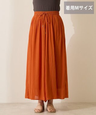 AMERICAN HOLIC 【選べる丈】接触冷感シフォンスカーチョ Terracotta