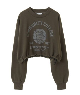 CRAFT STANDARD BOUTIQUE カレッジプリントショートプルオーバー Khaki