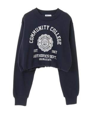 CRAFT STANDARD BOUTIQUE カレッジプリントショートプルオーバー Navy