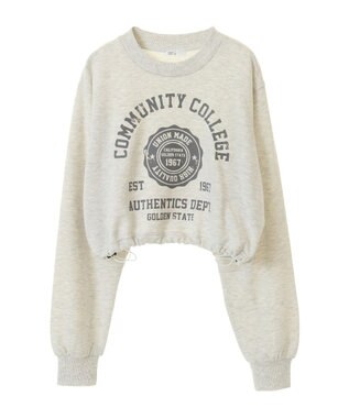 CRAFT STANDARD BOUTIQUE カレッジプリントショートプルオーバー Oatmeal