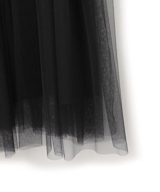 BEIGE， 【洗える・GISELe 4月号掲載】KALMIA / ノースリーブチュールドレス Black