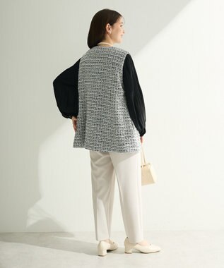 Green Parks Ｏ．袖プリーツブラウス Black