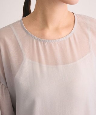 Green Parks ・Ｒａｉｌｍｅオーガンジーワンピース（インナーＯＰ Light Gray