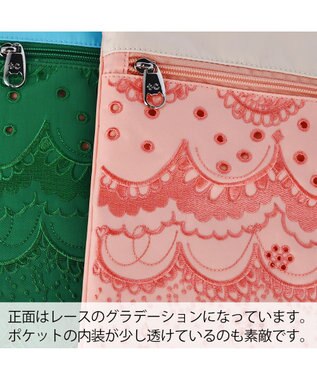 tsumori chisato CARRY スカラップレース ハンドバッグ PCケース パソコンケース 13インチ 【おしゃれな女性向け！】 ピンク