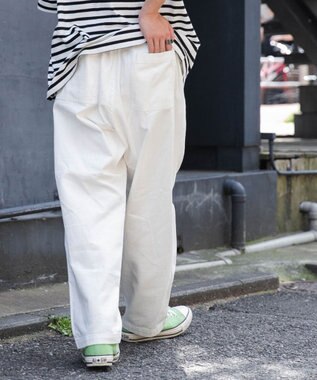 WEGO 【ユニセックス着用ITEM/手洗い可】バギーパンツ ホワイト