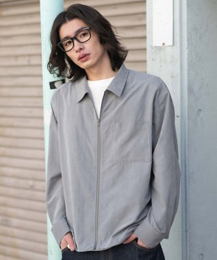 WEGO 【ユニセックス着用ITEM】フェイクスウェードシャツジャケット グレー