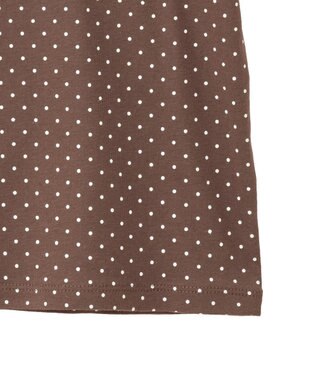 earth music&ecology ドットプリントＴシャツ Brown