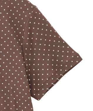 earth music&ecology ドットプリントＴシャツ Brown