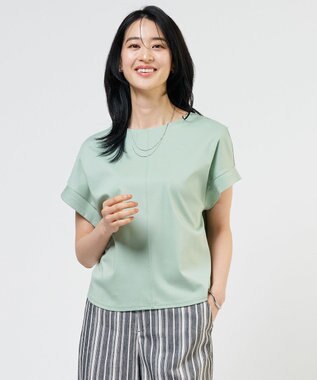 J.PRESS LADIES S 【2WAY】コットンスムース フレンチスリーブ カットソー