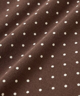 earth music&ecology ドットプリントＴシャツ Brown