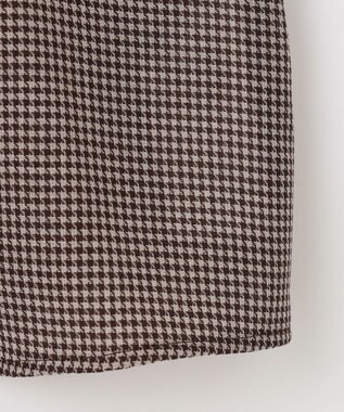 自由区 【セットアップ対応・洗える】ハイツイストビエラボウタイ ブラウス ブラウン系チェック