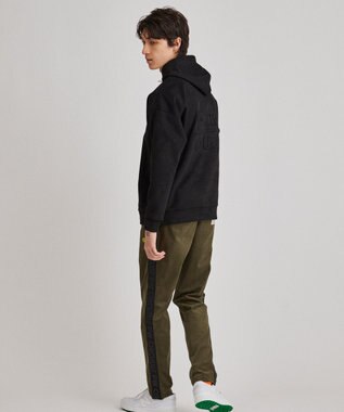 PW CIRCULUS 【MEN】スエード調 デタッチャブルフーディ ブラック系