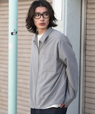 WEGO 【ユニセックス着用ITEM】フェイクスウェードシャツジャケット グレー