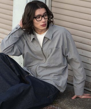 WEGO 【ユニセックス着用ITEM】フェイクスウェードシャツジャケット グレー