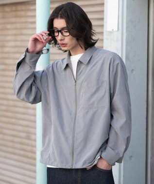 WEGO 【ユニセックス着用ITEM】フェイクスウェードシャツジャケット グレー