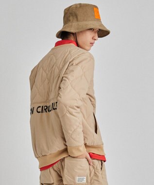 PW CIRCULUS 【MEN】ひょうたんキルティング中綿ブルゾン ベージュ系