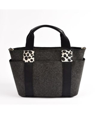 LA BAGAGERIE フェルト×カウヘアートート グレー