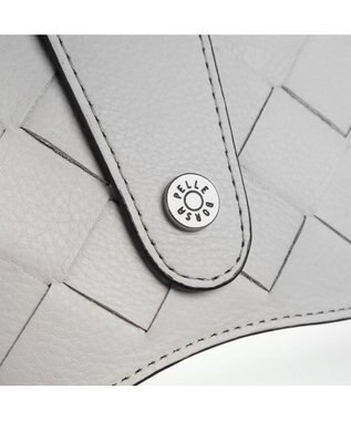 PELLE BORSA ストラップ付きめがねケース Chrono Weave クロノウィーブ 5855 アイスグレー