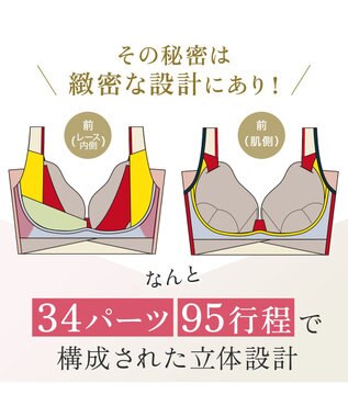 BRADELIS New York 【BRADELIS NewYork peace ブラデリス】ハートフルカップカシュクールブラ24 華やかレース ノンワイヤー 補正ブラ ブラジャー DB124102 ブラック