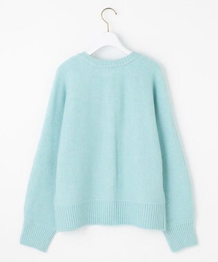 ANY SIS L 【前後着用可能】Airニット カーディガン ライトブルー