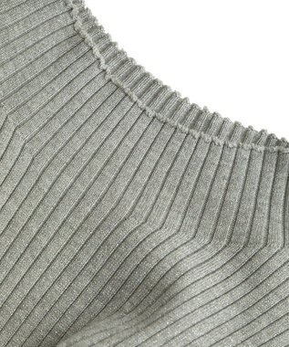 YECCA VECCA ラメ混ハイネックリブニット Gray