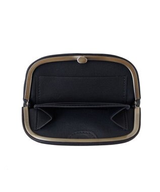 FOLNA RD ソフトレザーショート 天溝がま口 財布 ブラック