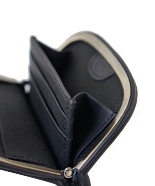 FOLNA RD ソフトレザーショート 天溝がま口 財布 ブラック