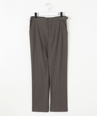 J.PRESS LADIES 【洗える】セルロースリネンストレッチ テーパード パンツ スレート系