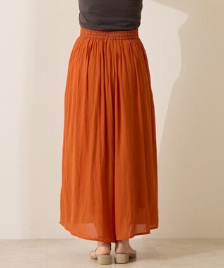 AMERICAN HOLIC 【選べる丈】接触冷感シフォンスカーチョ Terracotta