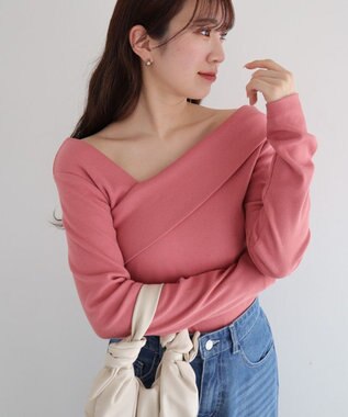 Green Parks ・ｓｗｉｎｇ　ｂｙ　クロスネックプルオーバー Pink