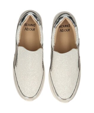 Bridget Birkin 【Round About】ヒールアップスリッポンスニーカー シルバーコンビ