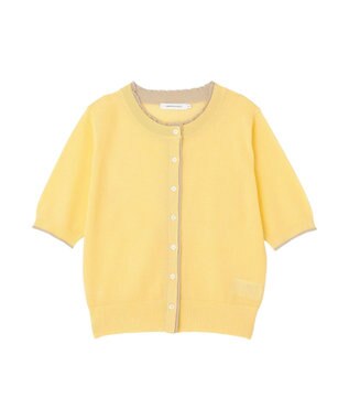 AMERICAN HOLIC 配色フリルレイヤードカーディガン Yellow