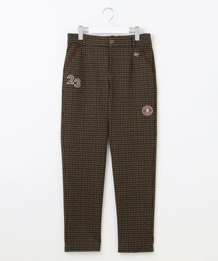 23区GOLF 【WOMEN】ガンクラブチェックテーパードパンツ ダークブラウン系3