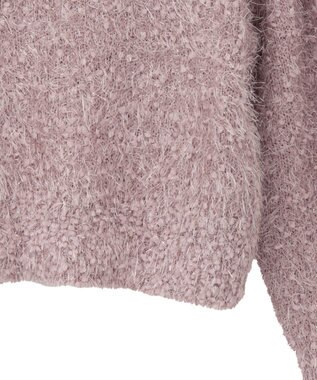 earth music&ecology ポンポンヤーンラメニットプルオーバー Pink