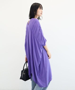 Green Parks ハシゴレースレーヨンクレープチュニック Purple