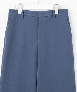 自由区 【裏起毛/撥水加工】TRギャバ ストレートパンツ ダルブルー系