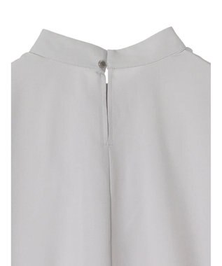 earth music&ecology パールタックブラウス Light Gray